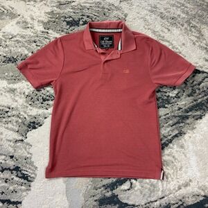 Off Shore Slim Fit Polo‎ Shirt Mens S Red Cotton Embroidered Logo Performance